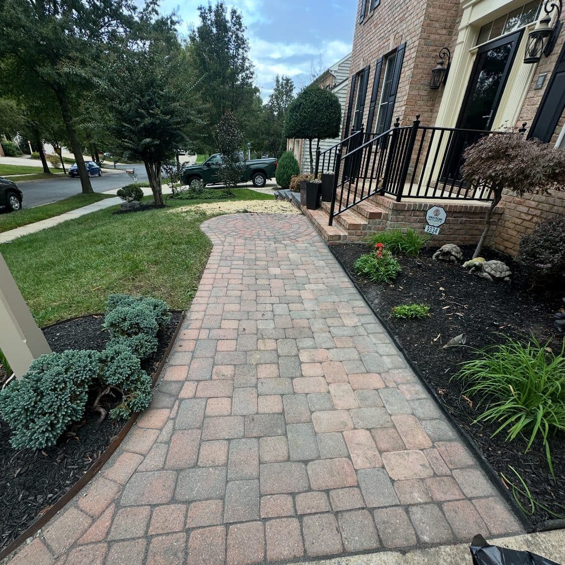 Paver walkway project by Backyard Bobby's