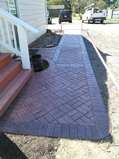 Basketweave Brick stamped concrete pattern