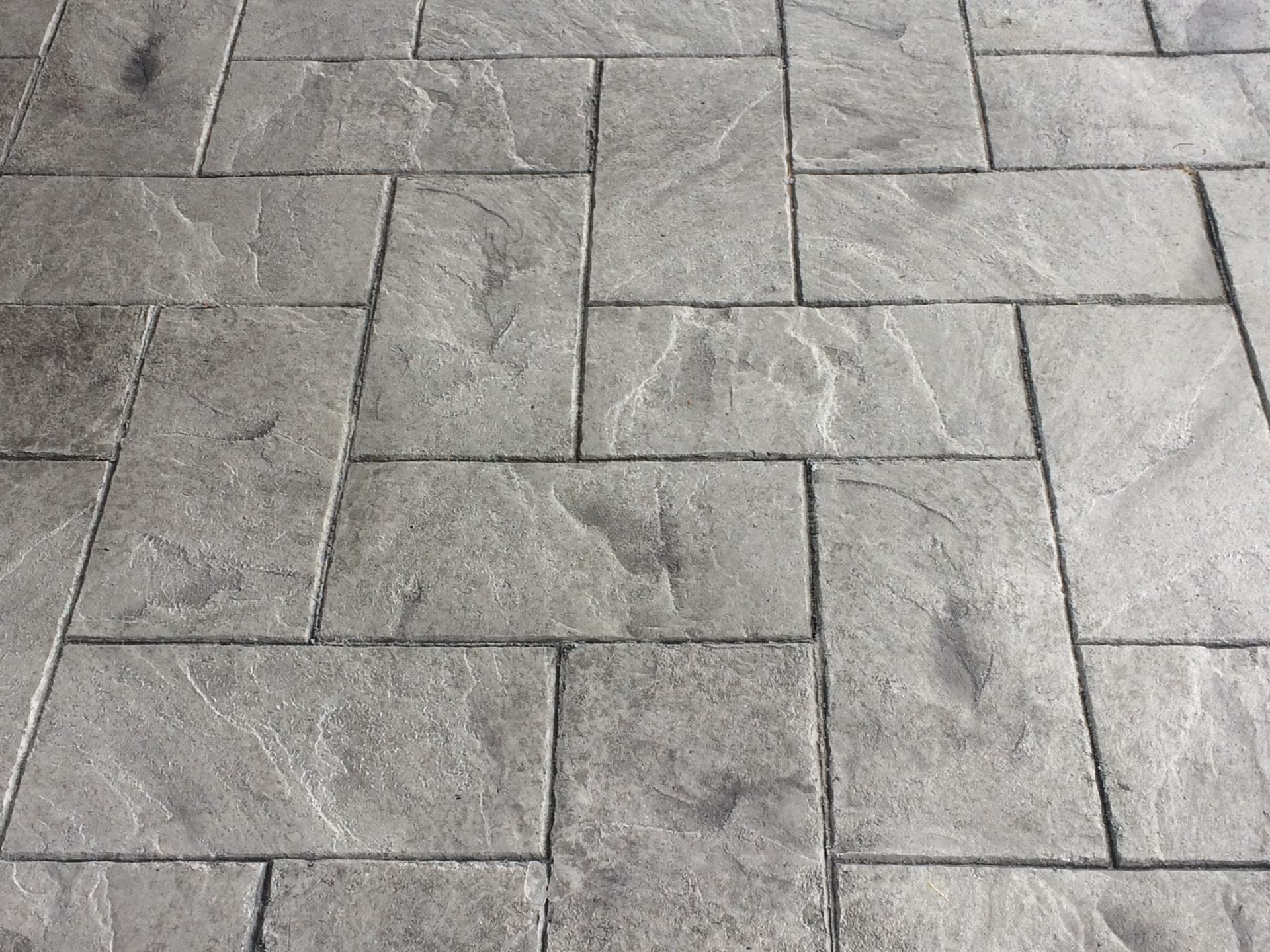 Herringbone Slate stamped concrete pattern