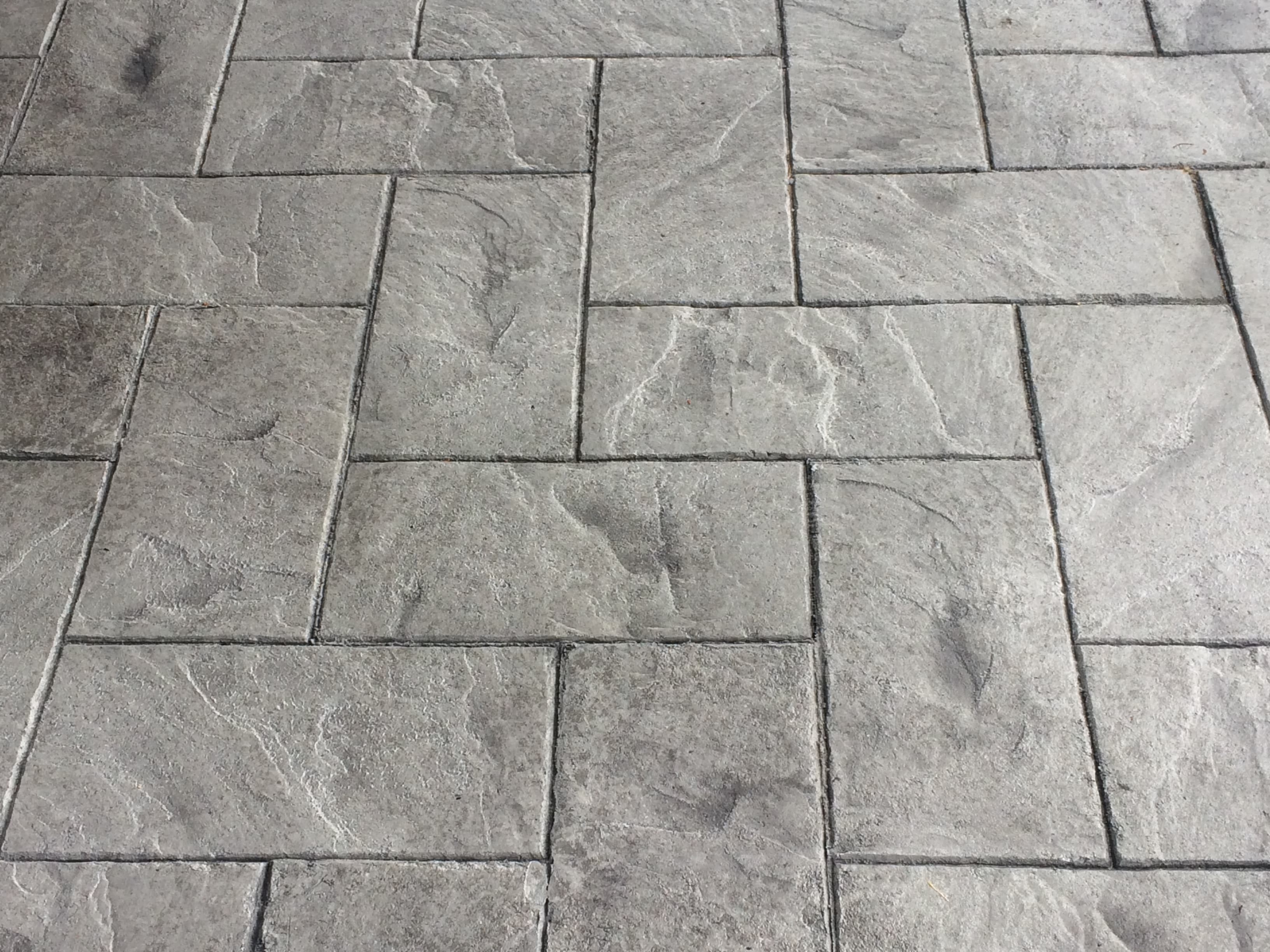 Herringbone Slate stamped concrete pattern