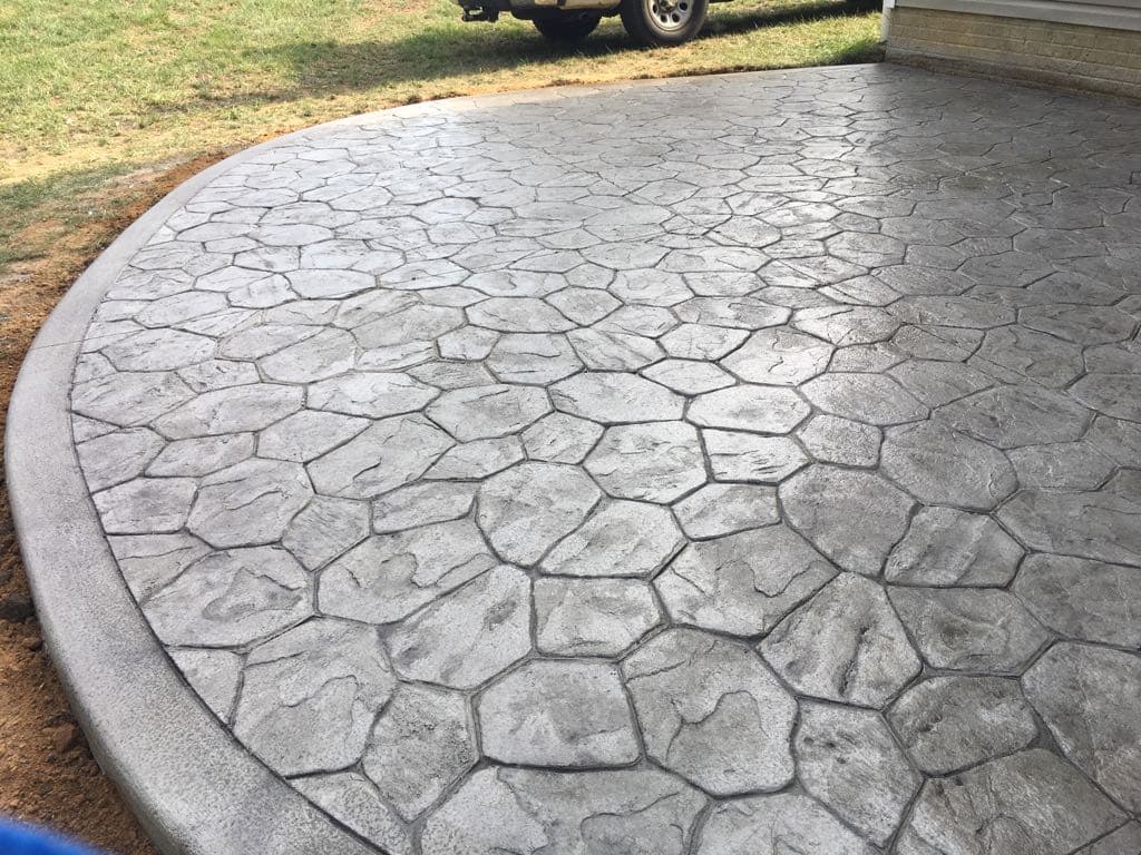 Random Stone stamped concrete pattern