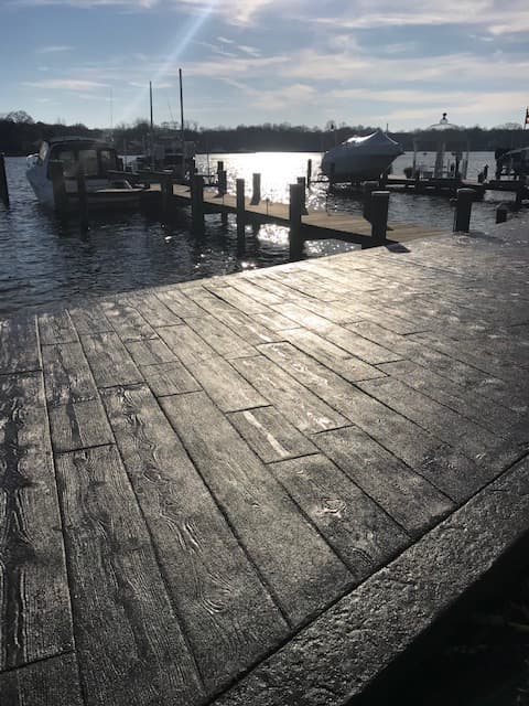 Wood Plank stamped concrete pattern